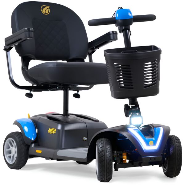 Golden Technologies Buzzaround EX 4-wheel mobility scooter in coastal blue