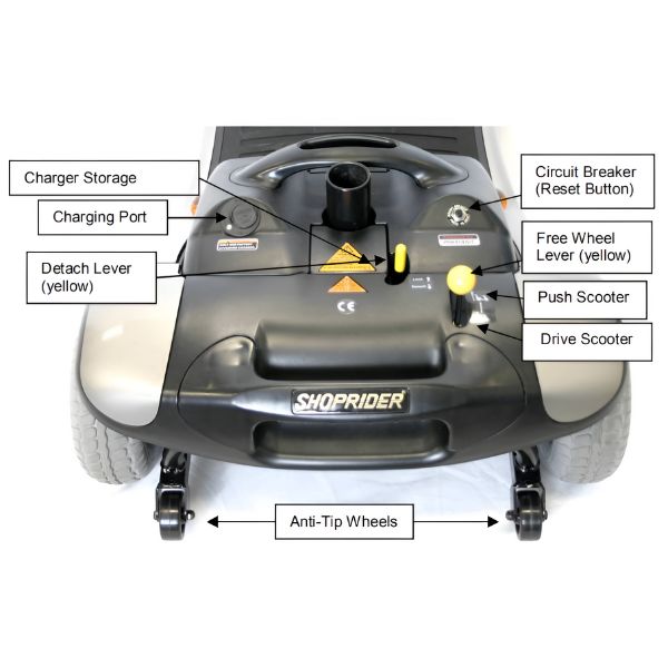 Shoprider Dasher 4 Portable 4-Wheel Mobility Scooter