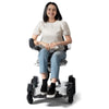 Image of Robooter X40 Folding Electric Wheelchair Front View with Rider
