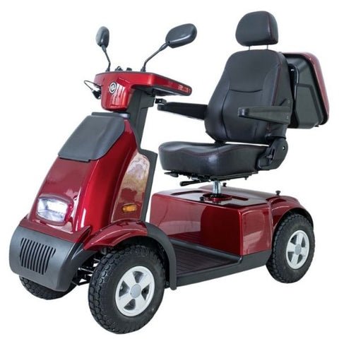 AFIKIM Afiscooter C4 Breeze 4-Wheel Scooter Red Side View