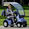 Image of AFIKIM Afiscooter S 4-Wheel Scooter Blue With Canopy View