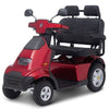 Image of AFIKIM Afiscooter S 4-Wheel Scooter Red Dual Seat Side View