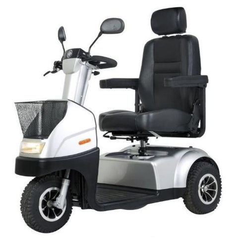 Afiscooter C3 Breeze 3 Wheel Scooter in Silver Front View