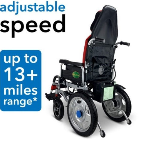 BC-6011 BLUE ComfyGo Electric Wheelchair adjustable speed