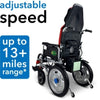 Image of BC-6011 BLUE ComfyGo Electric Wheelchair adjustable speed