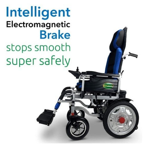 BC-6011 ComfyGo red Electric Wheelchair electromagnetic brake