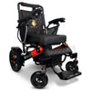 Image of ComfyGo IQ-7000 Remote Control Folding Electric Wheelchair Black and Red Frame with Black Color Seat