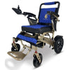 Image of ComfyGo IQ-7000 Remote Control Folding Electric Wheelchair Bronze Frame with Blue Color Seat