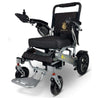 Image of ComfyGo IQ-7000 Remote Control Folding Electric Wheelchair Silver Frame with Black Color Seat