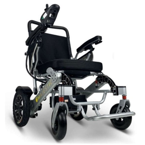 ComfyGo IQ-7000 Remote Control Folding Electric Wheelchair Silver Frame with Standard Color Seat