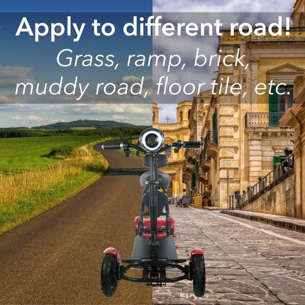 ComfyGo MS 3000 Foldable Mobility Scooters different road