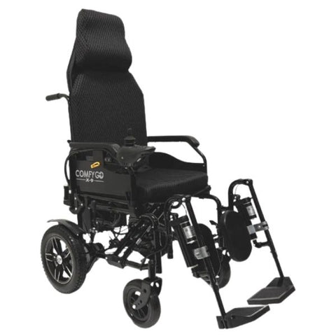 ComfyGo X-9 Electric Wheelchair with Automatic Recline Black Color