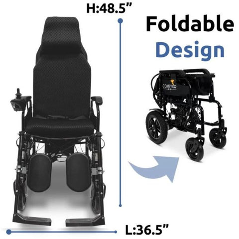 ComfyGo X-9 Electric Wheelchair with Automatic Recline