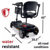 Image of ComfyGo Z-1 Portable Mobility Scooter Water Resistant