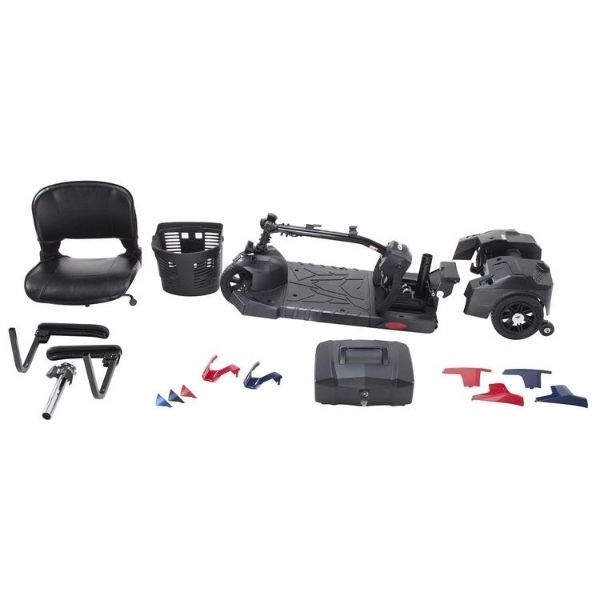 Drive Medical Scout 3 Wheel Scooter Disassemble View