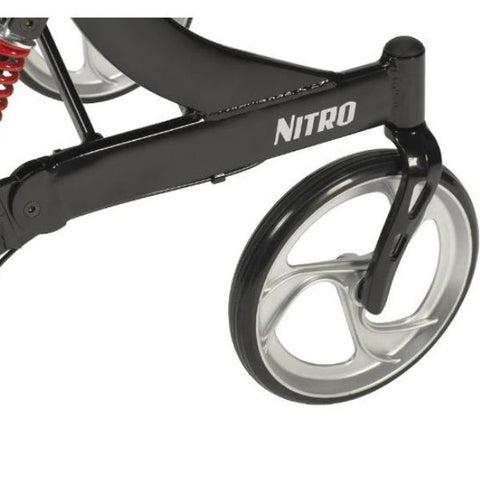 Drive Medical Nitro HD Rollator Large 10" Front Casters View
