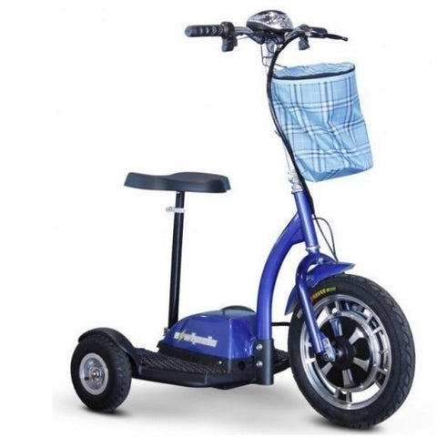 E-Wheels EW-18 3-Wheel Scooter Blue Right View