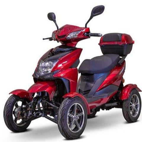 E-Wheels EW-14 Four Wheel Scooter Red Front View