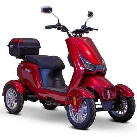 E-Wheels EW-75 Four Wheel Electric Mobility Scooter Red Front View