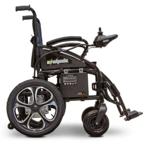 E-Wheels EW-M30 Folding Power Wheelchair Black Side View