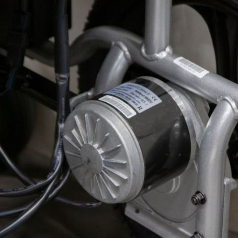 E-Wheels EW-M30 Folding Power Wheelchair Motor View