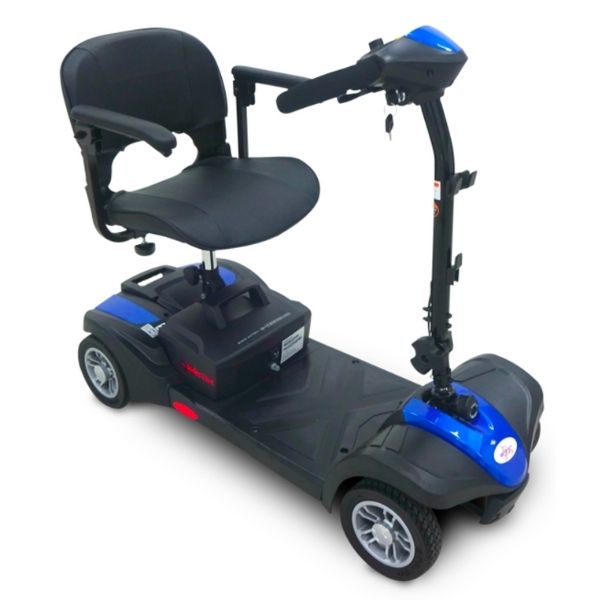 EV Rider MiniRider Lite 4 Wheel Mobility Scooter Blue Front View