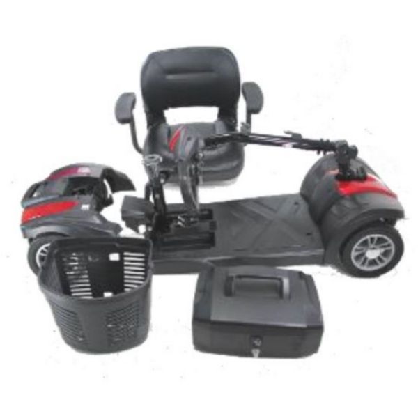 EV Rider MiniRider Lite 4 Wheel Mobility Scooter Disassemble View