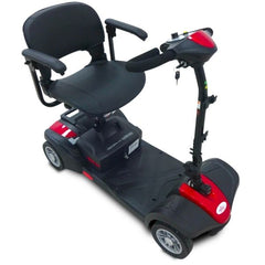 EV Rider MiniRider Lite 4 Wheel Mobility Scooter Red Front View