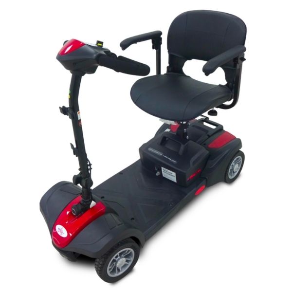 EV Rider MiniRider Lite 4 Wheel Mobility Scooter Red Left View