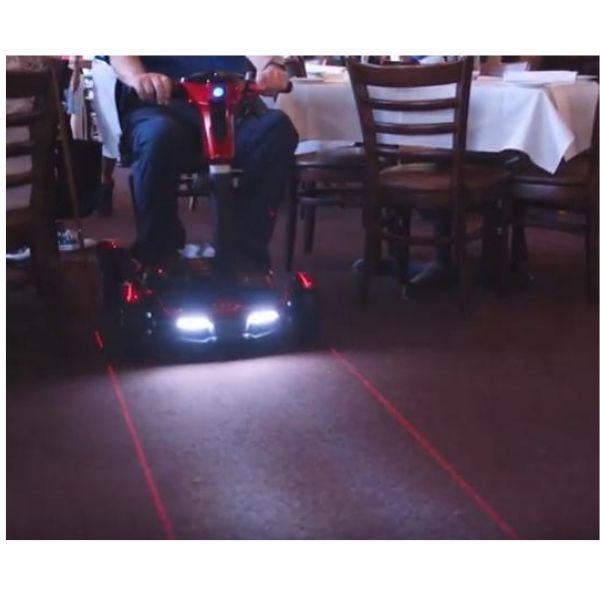 EV Rider TeQno AF Folding Mobility Scooter Headlights View