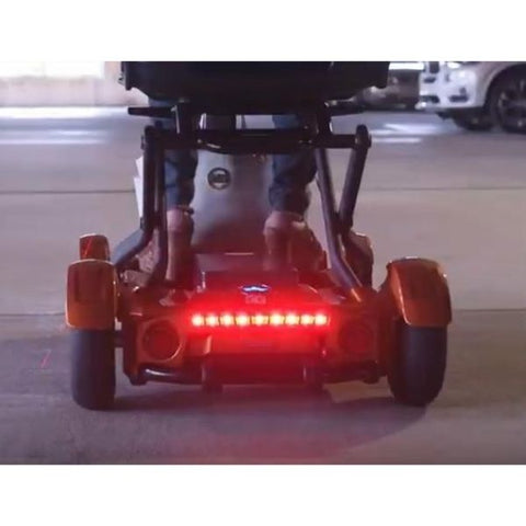 EV Rider TeQno AF Folding Mobility Scooter Warning Signal Lights View