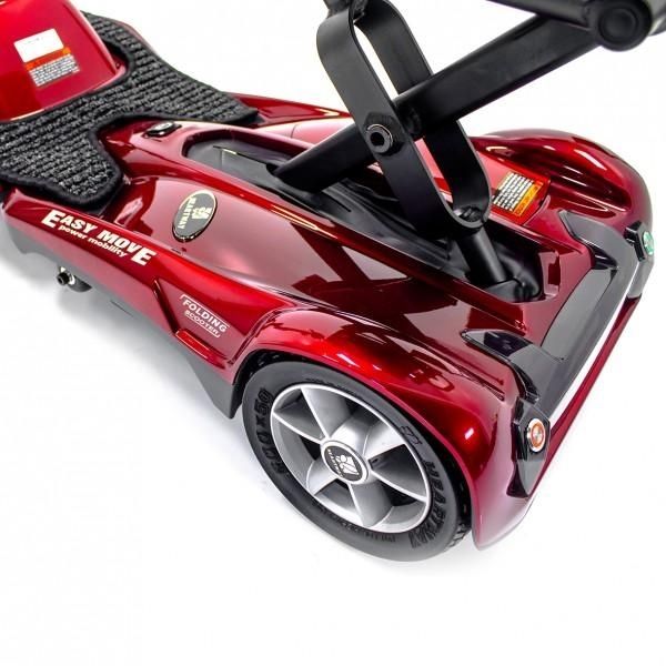 EV Rider Transport AF+ Deluxe Folding Electric Scooter Rear Wheel View