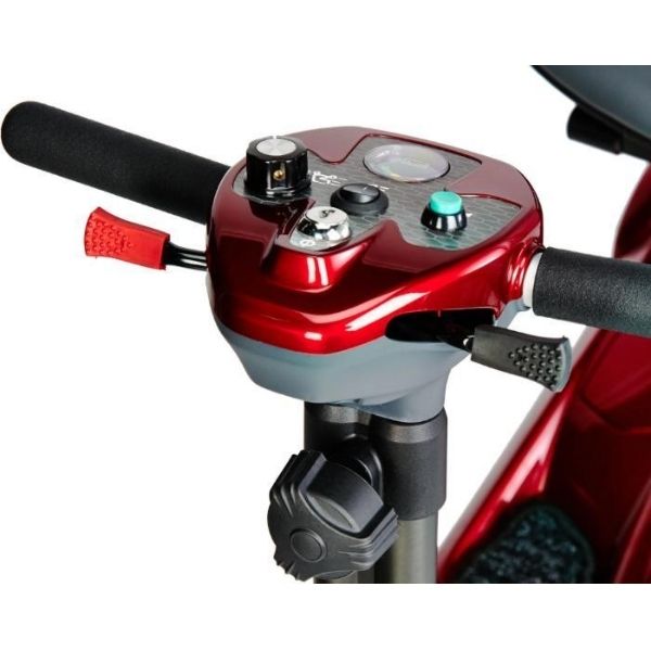 EV Rider Transport AF+ Deluxe Folding Electric Scooter Tiller View