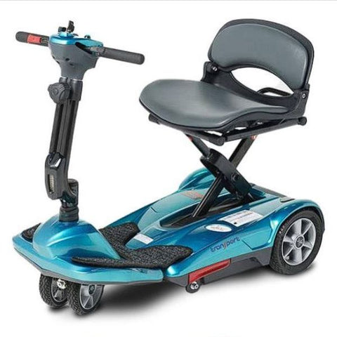 EV RiderT ransport M Folding Scooter Blue Color Side View