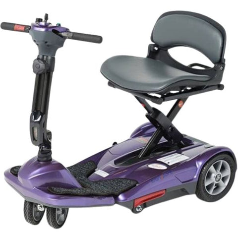 EV Rider Transport M Folding Scooter Plum Color Side View