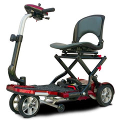 EV Rider Transport Plus Folding Mobility Scooter Red Side View
