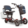 Image of EW-22 4-Wheel Folding Mobility Scooter Red Front-Right View