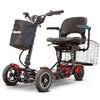 Image of EW-22 4-Wheel Folding Mobility Scooter Red Front-Left View