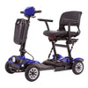 Image of EWheels EW-26 Folding Mobility Scooter Blue Color Front Left View