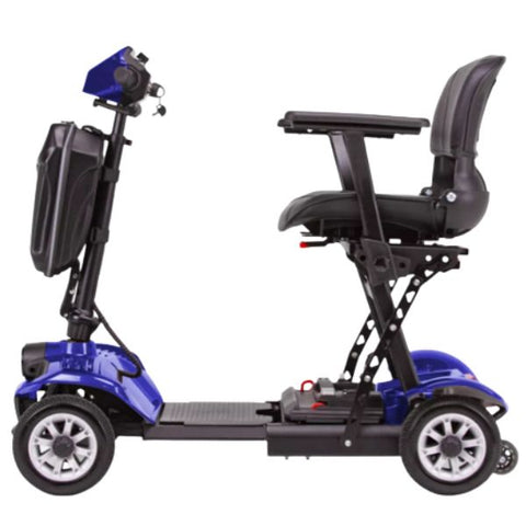 EWheels EW-26 Folding Mobility Scooter Blue Color Left Side View