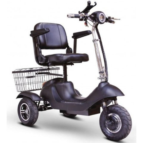 EWheels EW-20 Electric 3-Wheel Scooter Black Front View