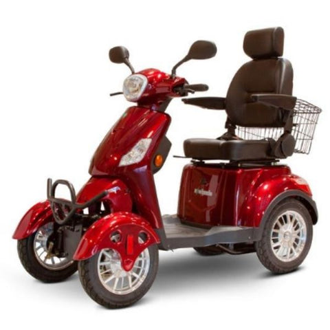 EWheels EW-46 Electric 4-Wheel Scooter Red Left View