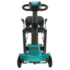 Image of Enhance Mobility MOJO Automatic Folding Scooter Aqua Front Without Basket View 