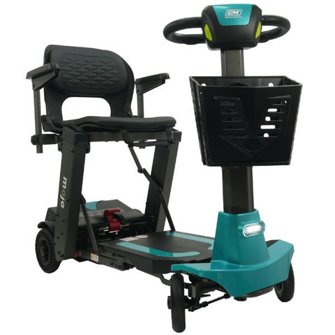 Enhance Mobility MOJO  Automatic Folding Scooter Aqua View