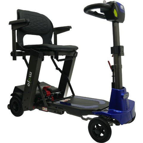 Enhance Mobility MOJO Automatic Folding Scooter Blue Right Side View