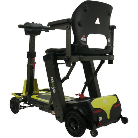 Enhance Mobility MOJO  Automatic Folding Scooter Lemony Lime Back Side View