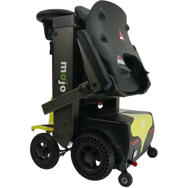 Enhance Mobility MOJO  Automatic Folding Scooter Lemony Lime Folded Front Back Side View