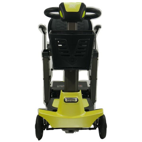 Enhance Mobility MOJO  Automatic Folding Scooter Lemony Lime Front  with Basket View 