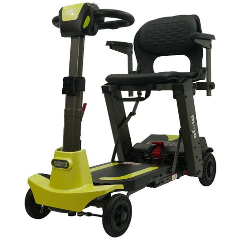 Enhance Mobility MOJO  Automatic Folding Scooter Lemony Lime Front without Basket View