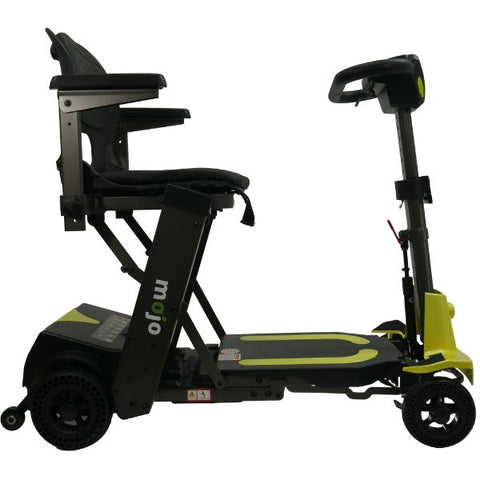 Enhance Mobility MOJO  Automatic Folding ScooterLemony Lime Side View